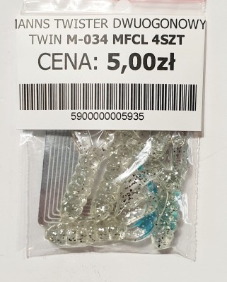 MANNS TWISTER PODWÓJNY OGON M-034 roz: 42mm kol: MFCL op. 4szt 