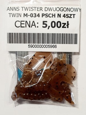 MANNS TWISTER PODWÓJNY OGON M-034 roz: 42mm kol: PSCH N op. 4szt 