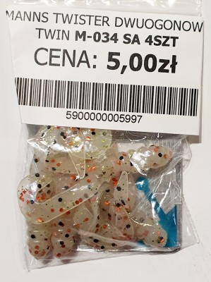 MANNS TWISTER PODWÓJNY OGON M-034 roz: 42mm kol: SA op. 4szt 