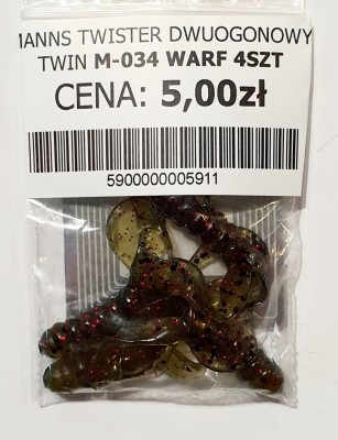 MANNS TWISTER PODWÓJNY OGON M-034 roz: 42mm kol: WARF op. 4szt 