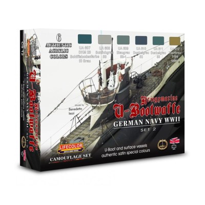 LIFECOLOR CS12 German WWII Kriegsmarine U-Boat Set 2 [PAINT SET]
