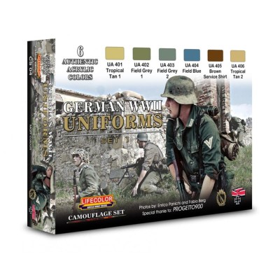 LIFECOLOR CS04 German WWII Uniforms Set 1 [PAINT SET]