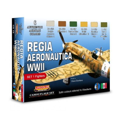 LIFECOLOR CS19 WWII Italian Royal Air Force Set 1 [PAINT SET]