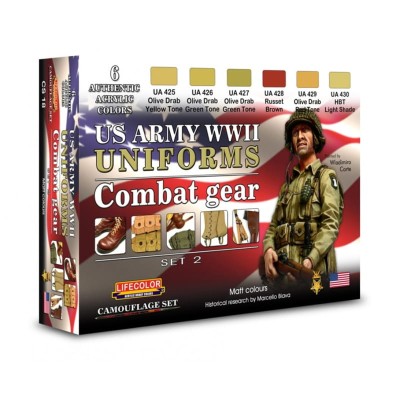LIFECOLOR CS18 USA WWII Army Uniforms Set 2 [PAINT SET]