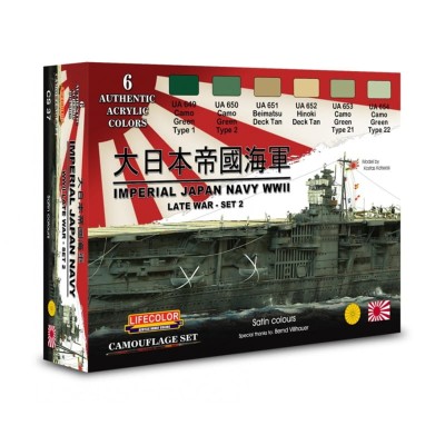 LIFECOLOR CS37 Imperial Japan Navy WWII Late War Set 2 [PAINT SET]