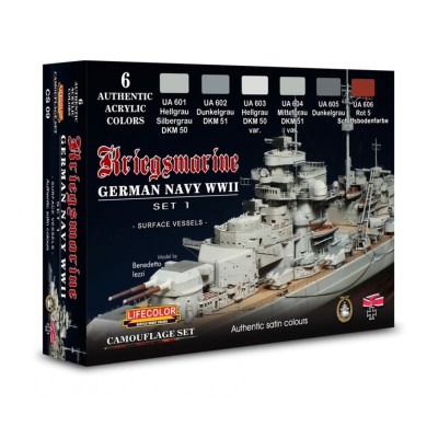 LIFECOLOR CS09 German WWII Kriegsmarine Set 1 [PAINT SET]