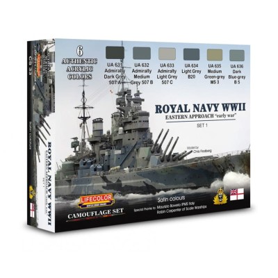 LIFECOLOR CS33 Royal Navy WWII Eastern Approach - Early War [PAINT SET]