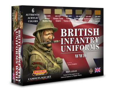 LIFECOLOR CS41 British Uniforms WWII [PAINT SET]