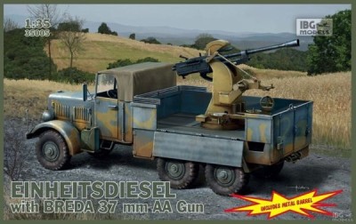 IBG 35005 1:35 EINHEITSDIESEL with BREDA 37mm AA Gun