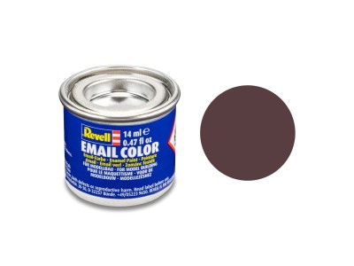 REVELL ENAMEL 32184 LEATHER BROWN [MATT] 14ml (RAL8027) 
