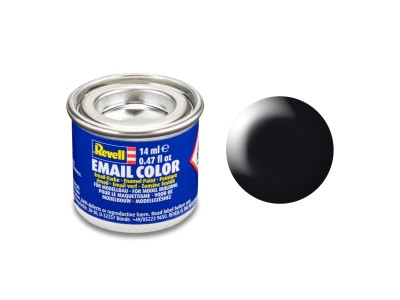 REVELL ENAMEL 32302 BLACK SILK [SEMI-GLOSS] 14ml (RAL9005) 