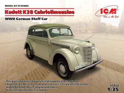 ICM 35483 1:35 Kadett K38 Cabriolimousine, WWII German Staff Car