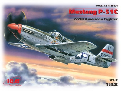 ICM 48121 1:48 Mustang P-51C WWII American fighter