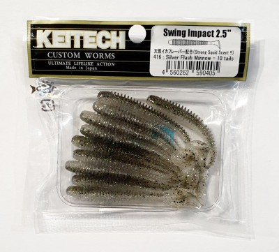 KEITECH SWING IMPACT 2,5" (6,35cm) #416 Silver Flash Minnow - op. 10szt 