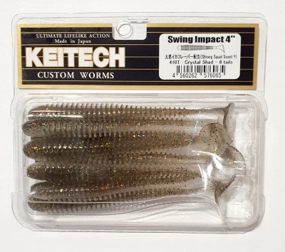 KEITECH SWING IMPACT 4" (10cm) #410 Crystal Shad opak.- 8szt. 