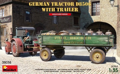 MINIART 38038 1:35 German Tractor D8506 with trailer