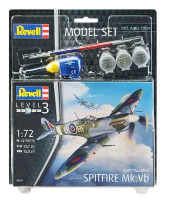 REVELL 63897 1:72 Supermarine Spitfire Mk.Vb (POL) [MODEL SET]