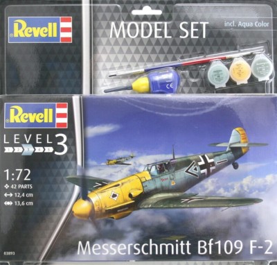 REVELL 63893 1:72 Messerschmitt Bf109 F-2 [MODEL SET]