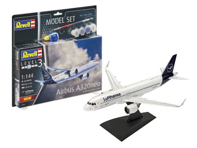 REVELL 63942 1:144 AIRBUS A320neo Lufthansa New Livery [MODEL SET]