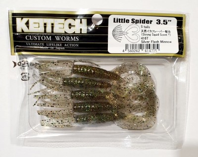 KEITECH LITTLE SPIDER 3,5"(8,9cm) #416 Silver Flash Minnow - op. 5szt 