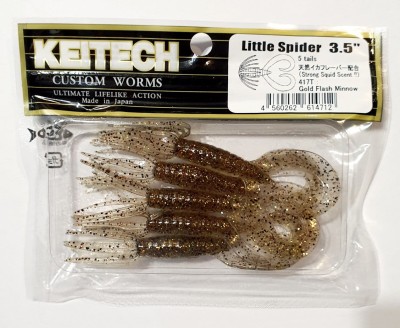 KEITECH LITTLE SPIDER 3,5"(8,9cm) #417 Gold Flash Minnow - op. 5szt 