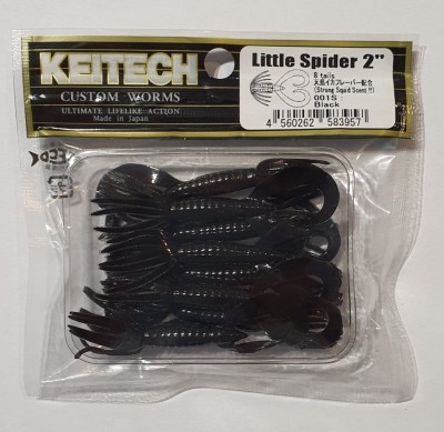 KEITECH LITTLE SPIDER 2"(5,4cm) #001 Black - op. 8szt 