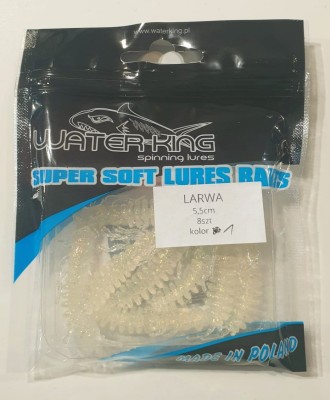 WATER KING LARWA 5,5cm - KOLOR nr  1 (op. 8szt) 