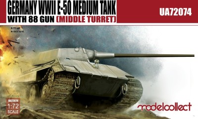 MODELCOLLECT UA72074 1:72 Germany WWII E-50 Medium Tank with 88/L71 gun (middle turret)