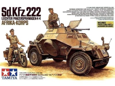 TAMIYA 35286 1:35 German Sd.Kfz.222 Armored Car 4x4 Afrika Korps