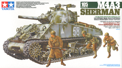 TAMIYA 35251 1:35 US M4A3 SHERMAN 105mm HOWITZER