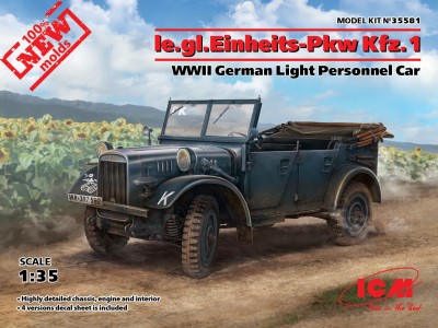 ICM 35581 1:35 le.gl.Einheits-Pkw Kfz.1 WWII German Light Personnel Car