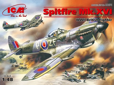 ICM 48071 1:48 Spitfire Mk.XVI  WWII British Fighter (Polska Wersja)