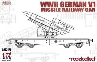 MODELCOLLECT UA72171 1:72 WWII GERMAN V1 Missile Railway Car