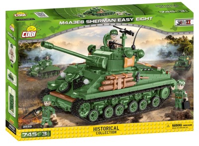 COBI 2533 Czołg M4A3E8 Sherman Easy Eight (745 klocków + 3 figurki)