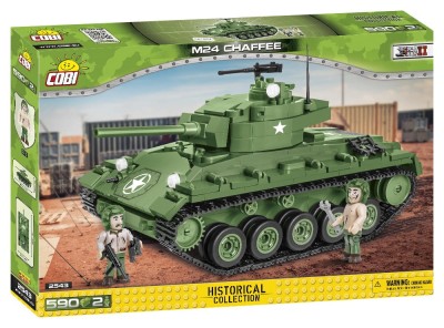 COBI 2543 Czołg M24 Chaffee (590 klocków + 2 figurki)