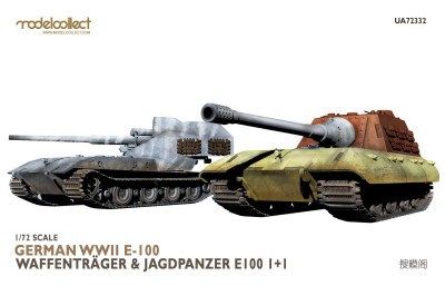 MODELCOLLECT UA72332 1:72 E-100 waffentrager & Jagdpanzer E100 1+1