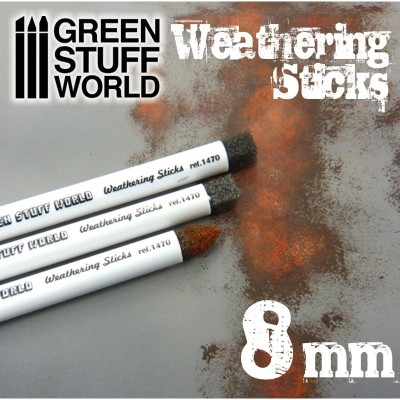 GSW 9311 Weathering Brushes 8mm (SET 3pcs) (pędzle do weatheringu)