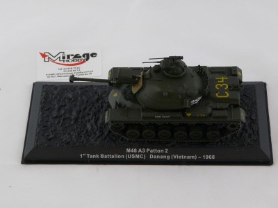 DIE-CAST #15 1:72 M48 A3 PATTON 2  1ST TANK BATTALION (USMC) DANANG (VIETNAM) - 1968