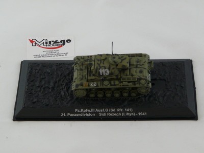 DIE-CAST #22 1:72 PZ.KPFW.III AUSF.G (SD.KFZ. 141)  21. PANZERDIVISION SIDI REZEGH (LIBYA) - 1941