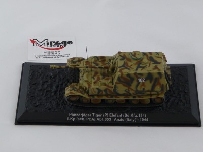DIE-CAST #06 1:72 PANZERJAGER TIGER (P) ELEFANT (SD.KFZ. 184)  1.KP./SCH. PZJG.ABT.653 ANZIO (ITALY) - 1944