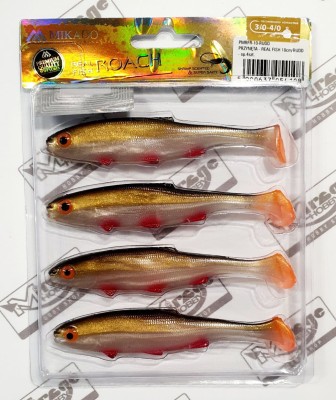 MIKADO REAL FISH 10cm - kolor RUDD (op. 4szt) [PMRFR-10-RUDD] 