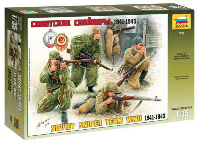 ZVEZDA 3597 1:35 FIGURKI Soviet sniper team WWII 1941-1943