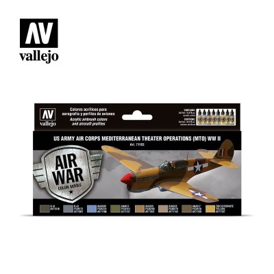 VALLEJO 71183 US Army Air Corps Mediterranean Theater Operations (MTO) WWII [PAINT SET]
