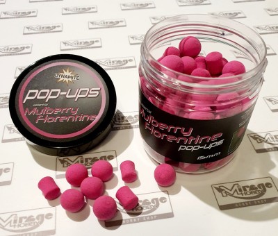 KULKI DYNAMITE BAITS FLURO POP UPS 15mm - MULBERRY FLORENTINE (DY1615) [22552] 