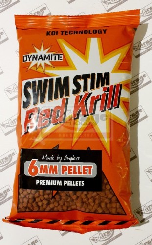 DYNAMITE BAITS SWIM STIM PELLETS 6mm RED KRILL 900g