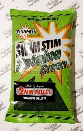 DYNAMITE BAITS SWIM STIM PELLETS 2mm BETAINE GREEN 900g