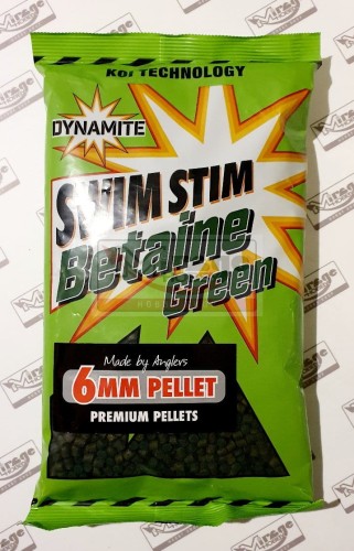 DYNAMITE BAITS SWIM STIM PELLETS 6mm BETAINE GREEN 900g