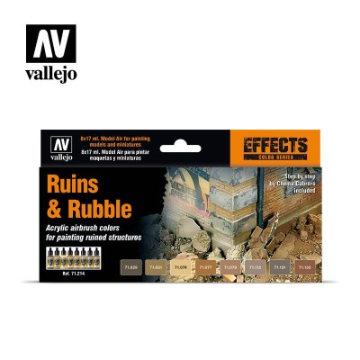 VALLEJO 71214 Ruins & Rubble [PAINT SET]