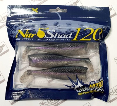GUMA ILLEX NITRO SHAD 12cm - PURPLE RAIN (op. 4szt) [69453]