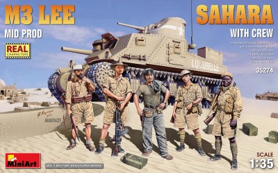 MINIART 35274 1:35 M3 Lee Mid. Production Sahara with Crew